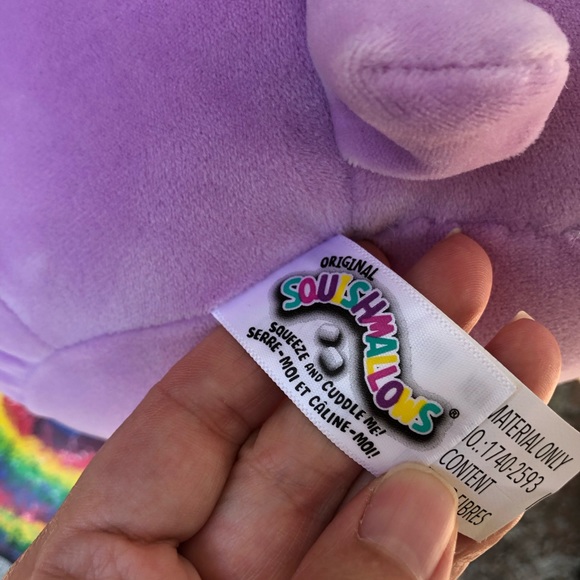 💜Squishmallows Bubbles purple Bunny Squishmallow 8” h Easter rabbit plush 💜 - Picture 8 of 11